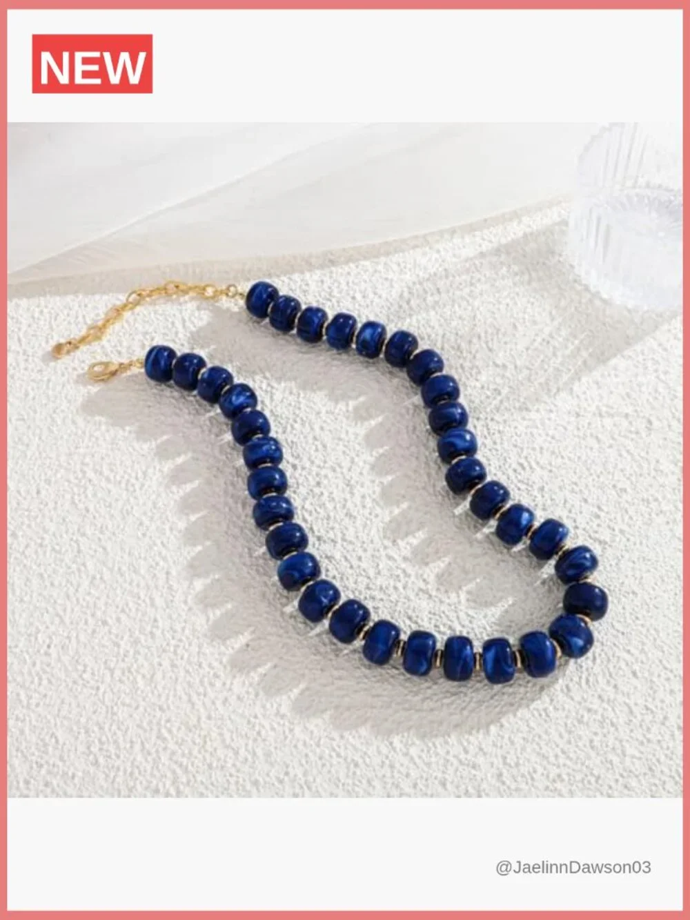 Chunky Beaded Necklace - Trendy Statement Boho Bubble Resin Choker